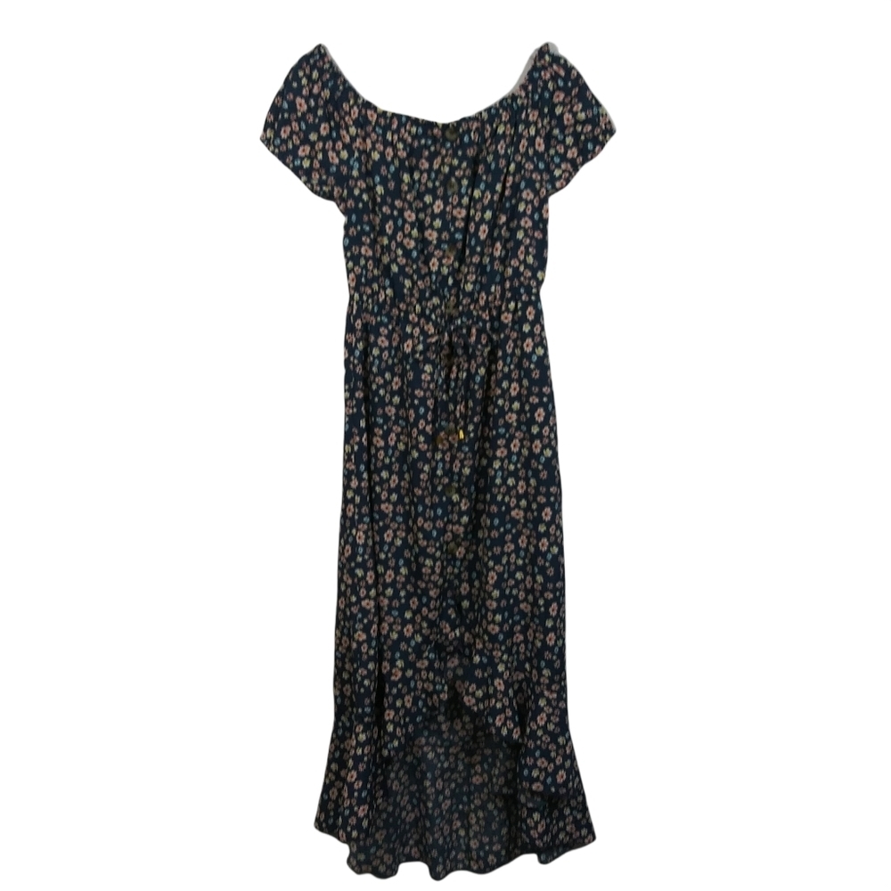 Indulge Flora High/Low  On/Off Shoulder Dress - Sz M